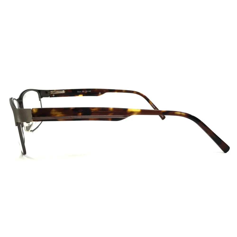La Scala Eyeglasses Frames 846 Gun Gunmetal Tortoise Rectangle 56-15-140
